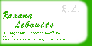 roxana lebovits business card